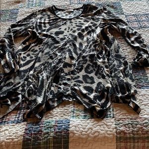 Black & Cream Tunic Top